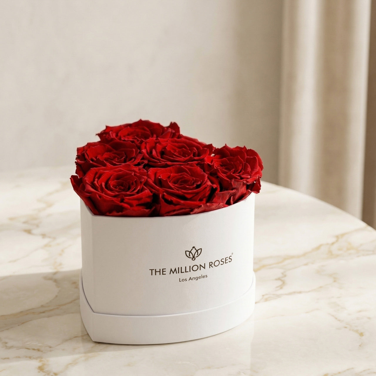 Baby Heart White Box | Red Roses