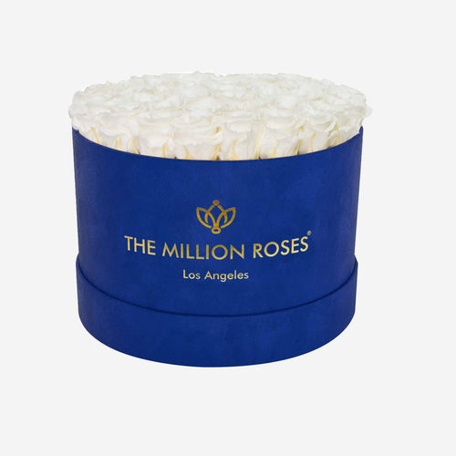 Supreme Royal Blue Suede Box | White Roses