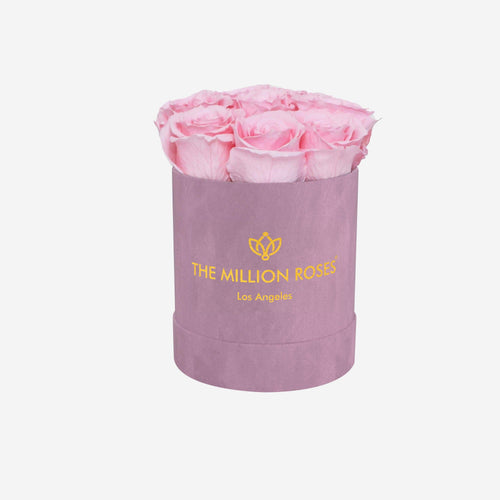 Basic Light Pink Suede Box | Light Pink Roses