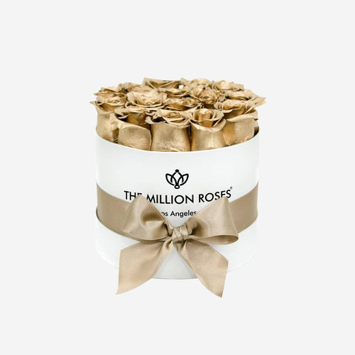 Classic White Box | Gold Roses