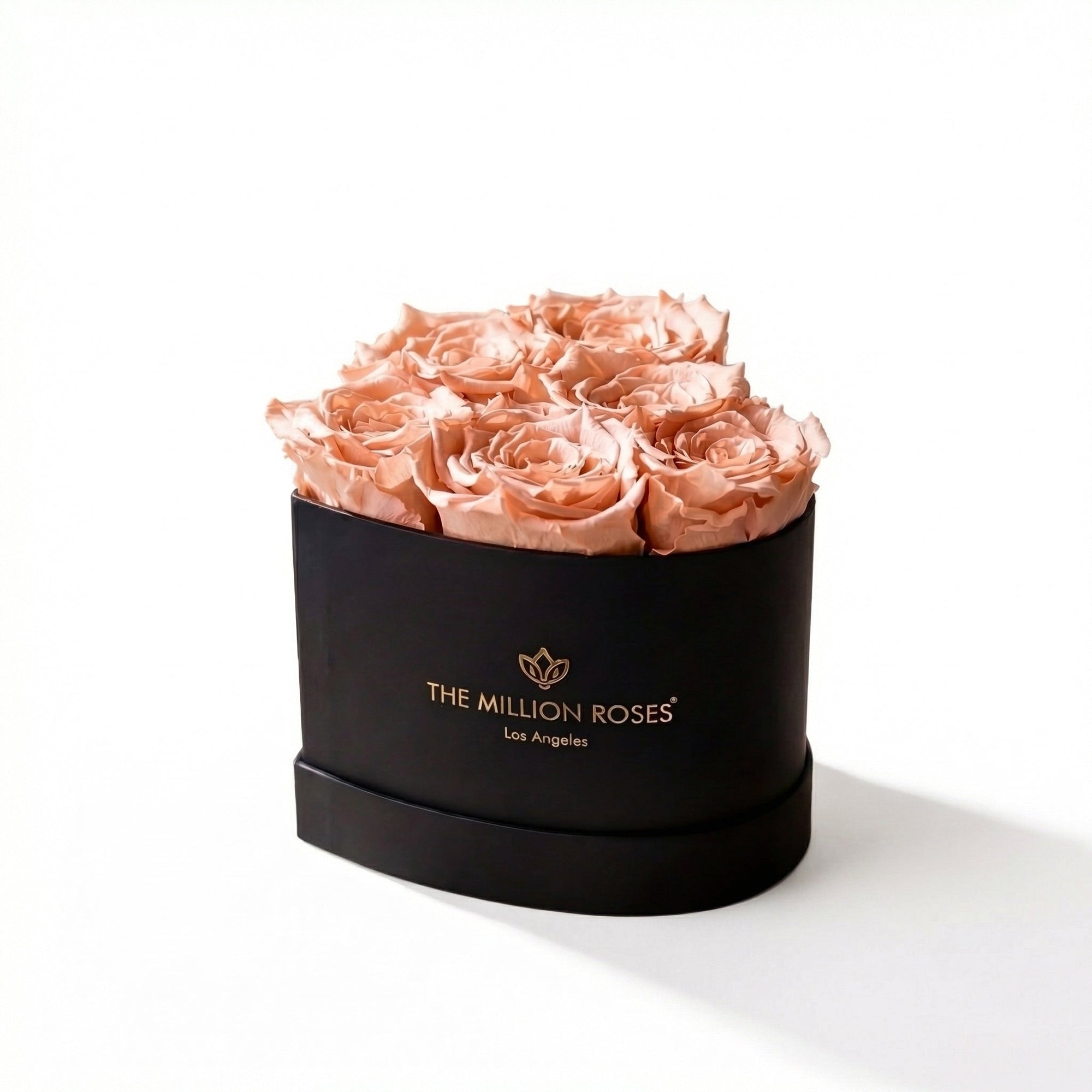 Baby Heart Black Box | Peach Roses
