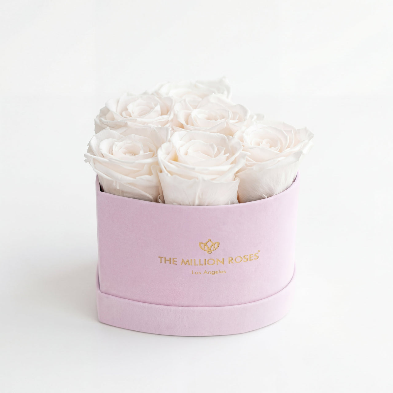 Baby Heart Light Pink Box | White Roses