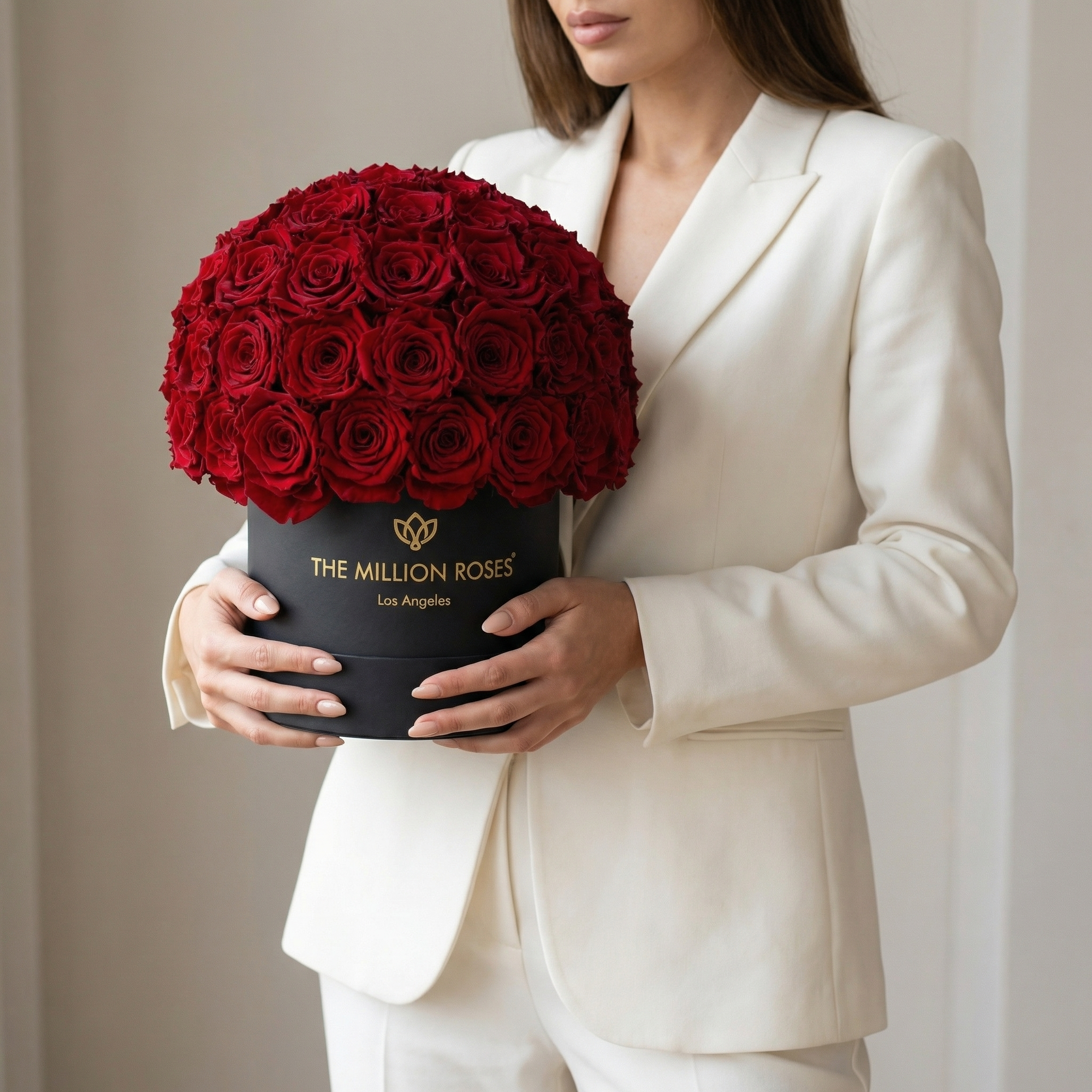 Classic Black Superdome Box | Red Roses