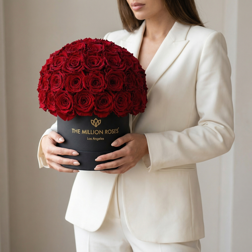 Classic Black Superdome Box | Red Roses