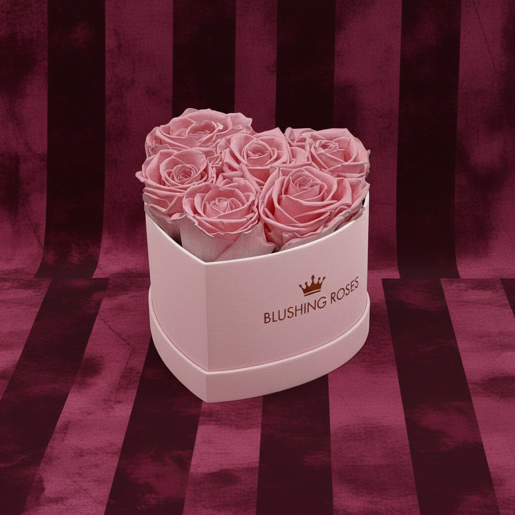 Baby Heart Light Pink Box | Light Pink Roses