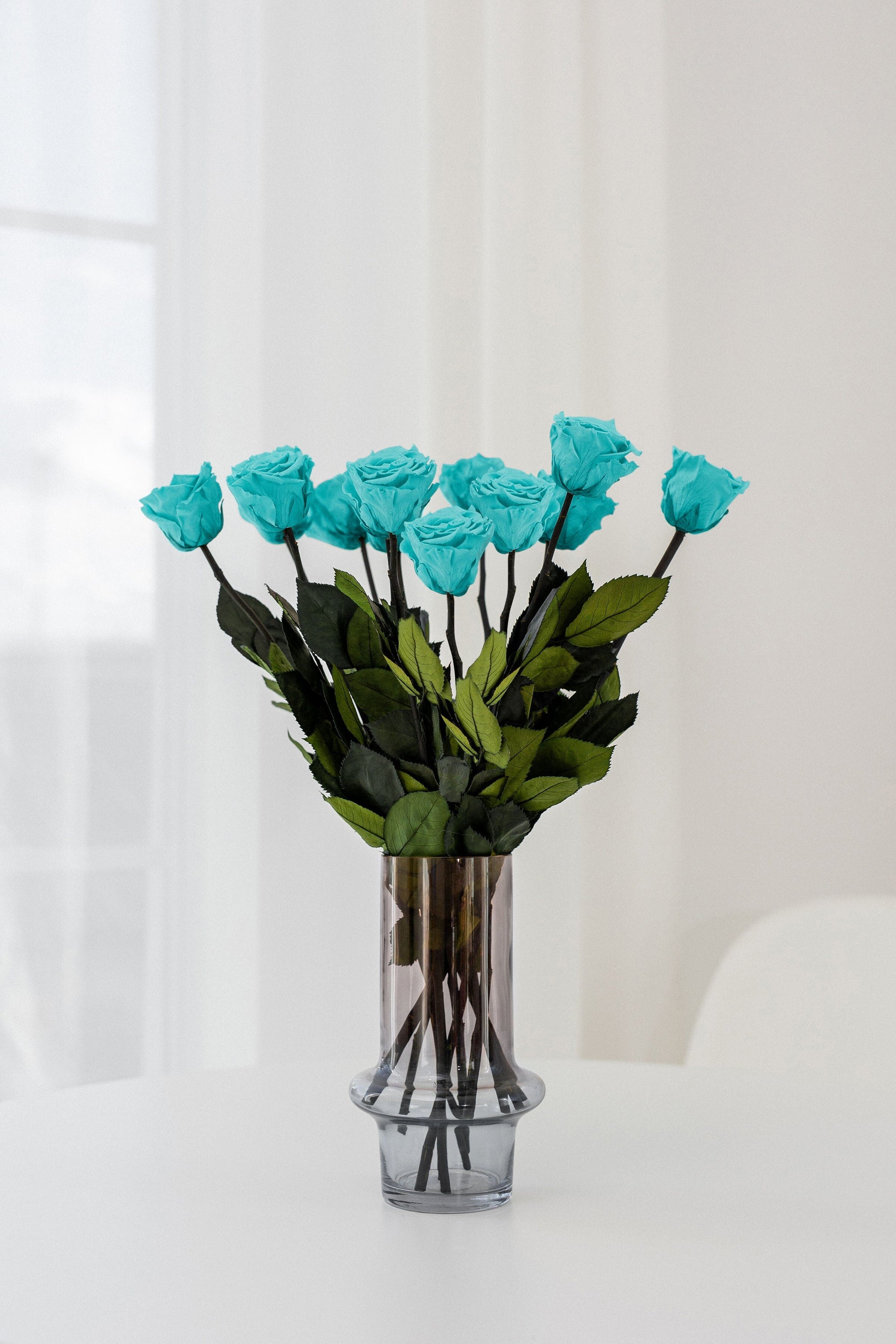 Long Stem Roses | Turquoise Roses | BLUSHING ROSES