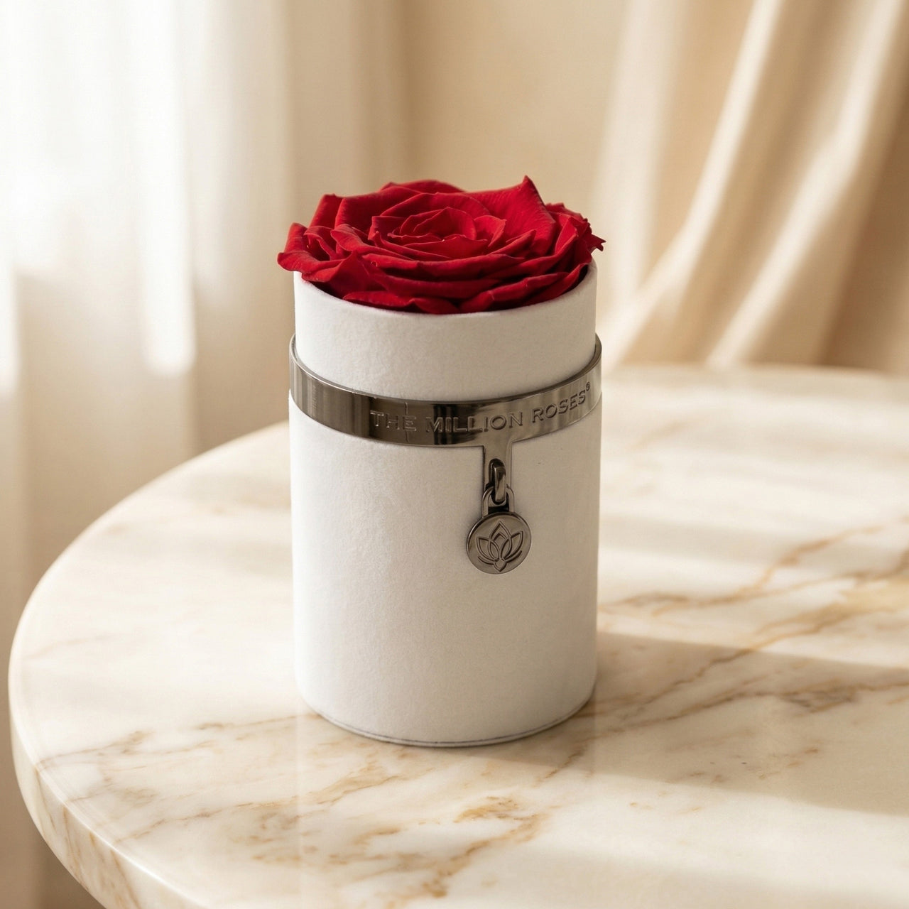 One in a Million™ Round White Box | Charm Edition | Red Rose