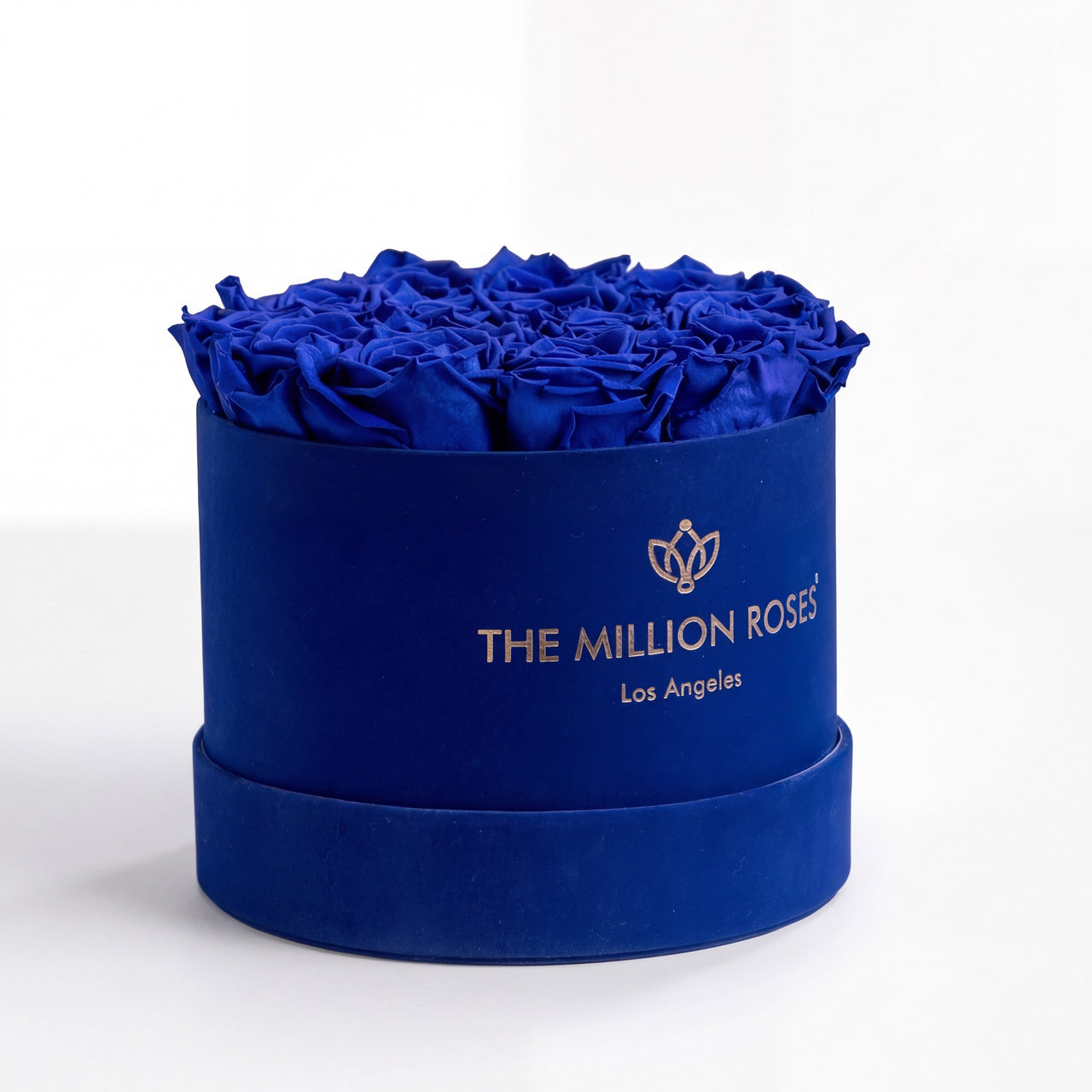 Classic Royal Blue Suede Box | Royal Blue Roses