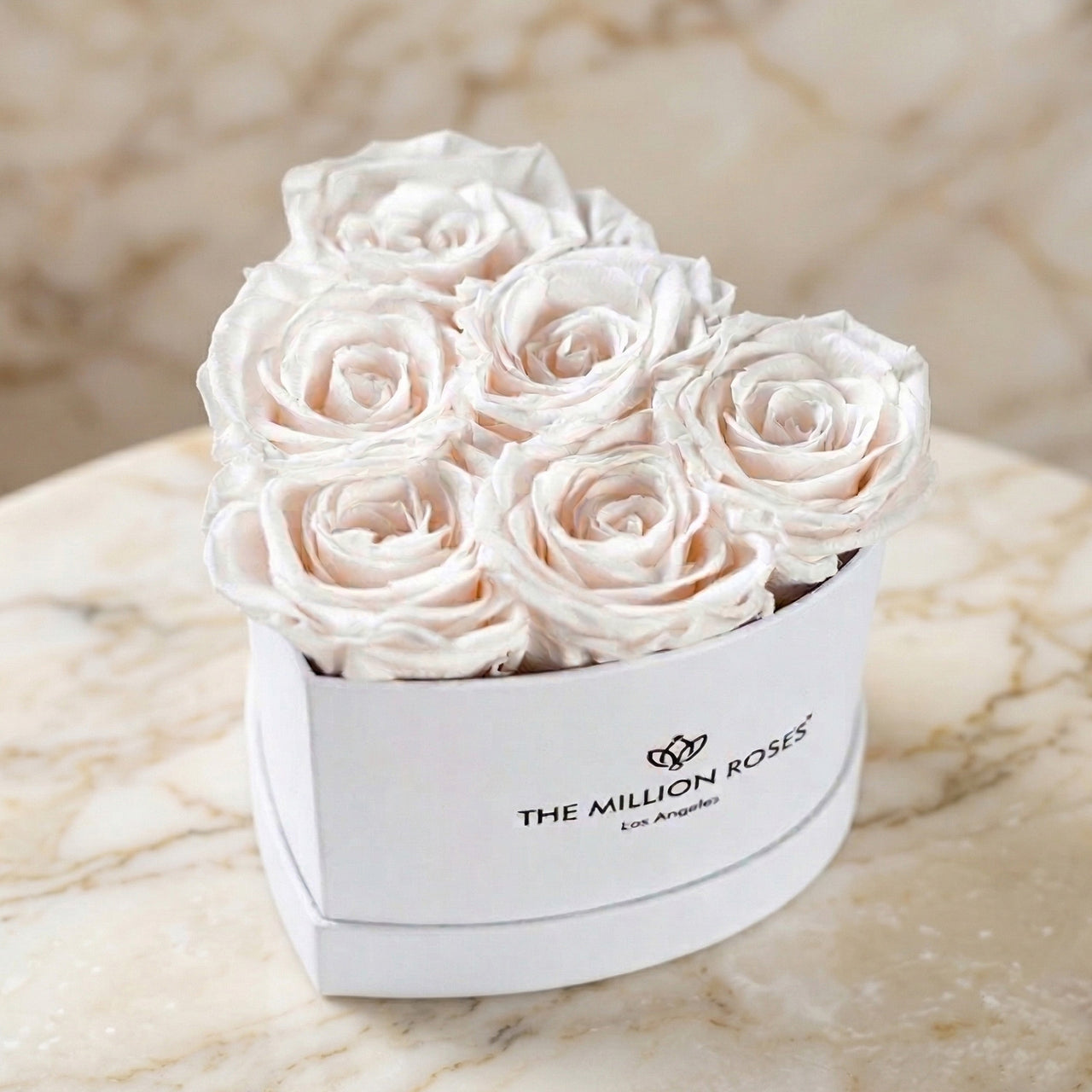 Baby Heart White Box | White Roses