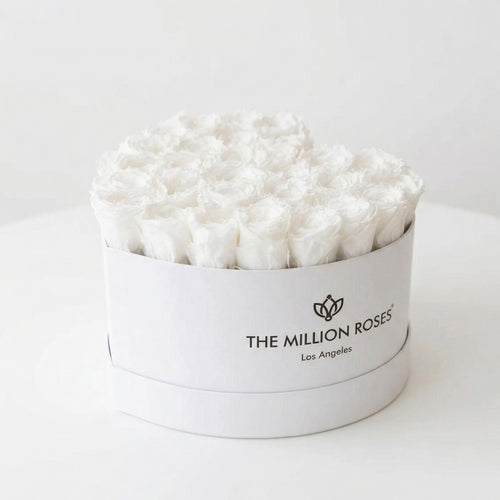 Heart White Box | White Roses